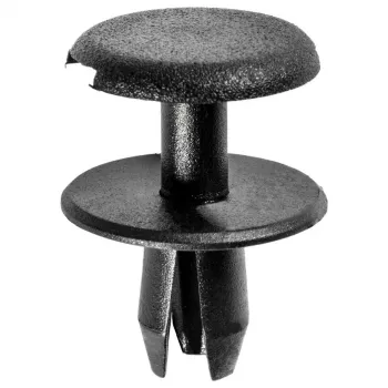 GM Front Bumper Push-Type Retainer – Black Nylon, 6mm Hole, 16mm Head